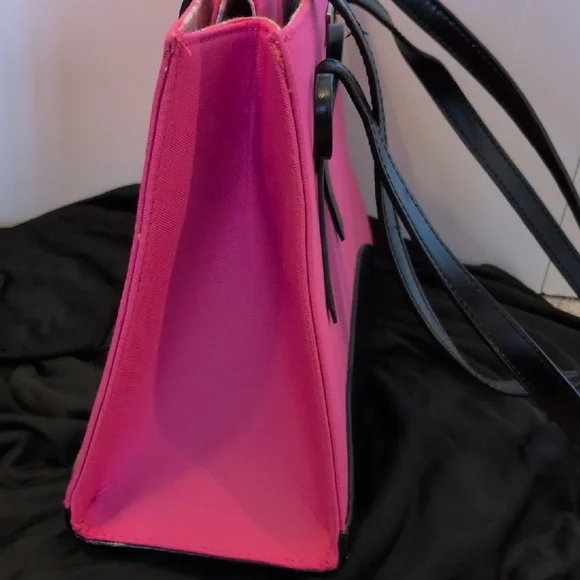 Kate Spade Vibrant Pink Tote with Black Accents - Picture 8 of 13